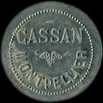 Jeton de ncessit de 2 francs de Cassan  Montpellier (34000 - Hrault) - avers