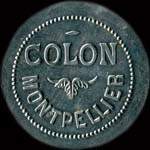 Jeton de ncessit de 5 centimes de Colon  Montpellier (34000 - Hrault) - avers