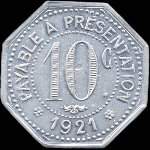 Jeton de ncessit de 10 centimes de Etablissements Ossart  Montpellier (34000 - Hrault) - revers