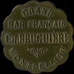 Jeton de ncessit de 20 centimes de Grand Bar Franais - Ch.Bruguire -  Montpellier (34000 - Hrault) - avers