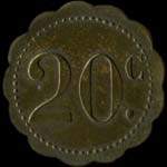 Jeton de ncessit de 20 centimes de Grand Bar Franais - Ch.Bruguire -  Montpellier (34000 - Hrault) - revers