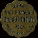 Jeton de ncessit de 10 centimes de Grand Bar Franais - Ch.Bruguire -  Montpellier (34000 - Hrault) - avers