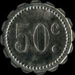 Jeton de ncessit de 50 centimes de Grand Caf de France  Montpellier (34000 - Hrault) - revers