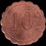 Jeton de ncessit de 10 centimes de Jeton J.Bresson & Cie  Montpellier (34000 - Hrault) - revers