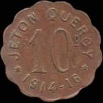 Jeton de ncessit de 10 centimes en cuivre de Jeton Quercy  Montpellier (34000 - Hrault) - avers