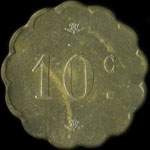 Jeton de ncessit de 10 centimes mis par la Maison Chaptal Frres  Montpellier (34000 - Hrault) - revers