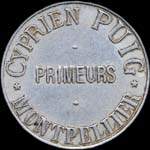 Jeton de ncessit de 3 francs de Cyprien Puig - primeurs  Montpellier (34000 - Hrault) - avers