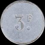 Jeton de ncessit de 3 francs de Cyprien Puig - primeurs  Montpellier (34000 - Hrault) - revers