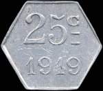 Jeton de 25 centimes 1919 mis par la Ville de Montral (11290 - Aude) - revers