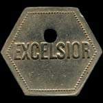 Jeton de 20 centimes troué émis par l'Excelsior à Nancy (54000 - Meurthe-et-Moselle) - avers
