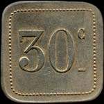 Jeton de 30 centimes émis par l'Excelsior à Nancy (54000 - Meurthe-et-Moselle) - revers