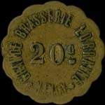 Jeton de 20 centimes émis par la Grande Brasserie Lorraine à Nancy (54000 - Meurthe-et-Moselle) - avers