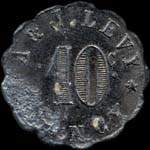 Jeton de 10 centimes émis par A & J. Levy - Nancy (54000 - Meurthe-et-Moselle) - avers