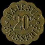 Jeton de 20 centimes émis par Majestic - Brasserie à Nancy (54000 - Meurthe-et-Moselle) - avers