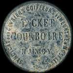Jeton de 10 centimes émis par le Syndicat des Ouvriers Coiffeurs de Meurthe-et-Moselle à Nancy (54000 - Meurthe-et-Moselle) - avers