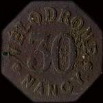 Jeton de 30 centimes émis par le Vélodrome de Nancy (54000 - Meurthe-et-Moselle) - avers