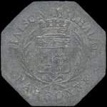 Jeton de 10 centimes 1917 en zinc émis par les Grands Magasins du Printemps - Maison Milhaud à Narbonne (11000 - Aude) - avers