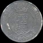 Jeton de 25 centimes 1917 en zinc émis par les Grands Magasins du Printemps - Maison Milhaud à Narbonne (11000 - Aude) - avers