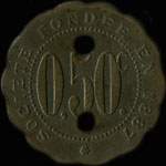 Jeton de 50 centimes mis par la Socit de Consommation de l'Est  Neufchteau (88300 - Vosges) - revers