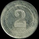 Jeton de 2 francs �mis par les Galeries N�moises � Nimes (30000 - Gard) - revers