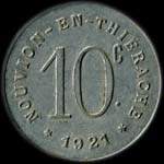 Jeton de 10 centimes 1921 émis par l'Union Commerciale et Industrielle de Nouvion-en-Thiérache (02170 - Aisne) - revers
