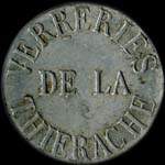 Jeton de 1/2 franc émis par les Verreries de la Thiérache à Nouvion-en-Thiérache (02170 - Aisne) - avers