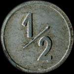 Jeton de 1/2 franc émis par les Verreries de la Thiérache à Nouvion-en-Thiérache (02170 - Aisne) - revers