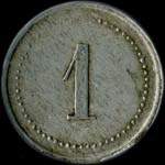 Jeton de 1 franc émis par les Verreries de la Thiérache à Nouvion-en-Thiérache (02170 - Aisne) - revers