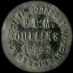 Jeton de 25 centimes mis par la Socit Cooprative La Renaissance - P.L.M. - Oullins - 1916  Oullins (69600 - Rhne) - avers