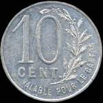 Jeton de 10 centimes 1921 - 1925 mis par l'Union Commerciale de Pacy-sur-Eure (27120 - Eure) - revers