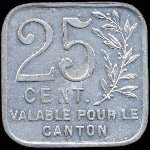 Jeton de 25 centimes 1921 - 1925 mis par l'Union Commerciale de Pacy-sur-Eure (27120 - Eure) - revers