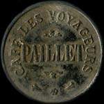 Jeton de 12 1/2 centimes mis par le Caf des Voyageurs  Paillet (33550 - Gironde) - avers