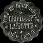 Jeton de 3 francs mis par Ledolley-Lamotte  Priers (50190 - Manche) - avers