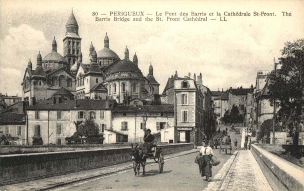 Périgueux (24000 - Dordogne) - Pont des Barris et Cathédrale Saint-Front