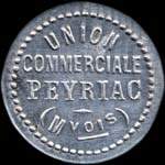 Jeton de 5 centimes 1917 émis par l'Union Commerciale Peyriac (11160 - Aude) - avers