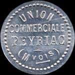 Jeton de 5 centimes émis par l'Union Commerciale Peyriac (11160 - Aude) - avers