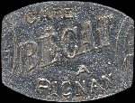 Jeton de 10 centimes mis par le Caf Bcat  Pignan (34570 - Hrault) - avers