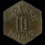 Jeton de 10 centimes mis par L.Gasne - Poissy (78300 - Yvelines) - revers