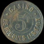 Jeton de 5 francs �mis par le Casino de Pougues-les-Eaux (58320 - Ni�vre) - avers
