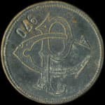 Jeton de 5 francs �mis par le Casino de Pougues-les-Eaux (58320 - Ni�vre) - revers