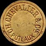Jeton sans valeur indiquée en laiton rond émis par C.Chevalier & Cie - Puteaux (92800 - Hauts-de-Seine) - avers