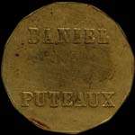 Jeton pour écossage de 1 litre de petits pois émis par Daniel - Puteaux (92800 - Hauts-de-Seine) - aevers