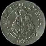 Jeton de 1 franc mis par l'Institution Agricole de Charsey - Charente  Puymoyen (16400 - Charente) - avers