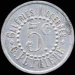 Jeton de 5 centimes 1922 mis par les Galeries Modernes - G.Peyrire  Ralmont (81120 - Tarn) - avers
