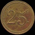 Jeton de 25 centimes mis par le Grand Bazar  Ralmont (81120 - Tarn) - revers