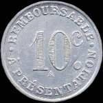 Jeton de 10 centimes 1923 mis par la Pharmacie Armand Blanc  Ralmont (81120 - Tarn) - revers