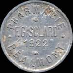 Jeton de 10 centimes 1922 mis par la Pharmacie F.Gisclard  Ralmont (81120 - Tarn) - avers