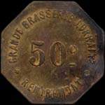 Jeton de 50 centimes mis par la Grande Brasserie Lorraine  Remiremont (88200 - Vosges) - avers