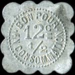 Jeton de 12 &frac12; centimes �mis par l'H�tel de la Gare Monnier � Retournac (43130 - Haute-Loire) - revers