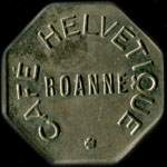 Jeton de 75 centimes mis par le Caf Helvtique - Roanne (42300 - Loire) - avers
